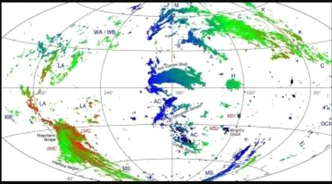 علماء الفلك يكشفون عن أول خريطة لغيوم غامضة تحوم حول مجرتنا