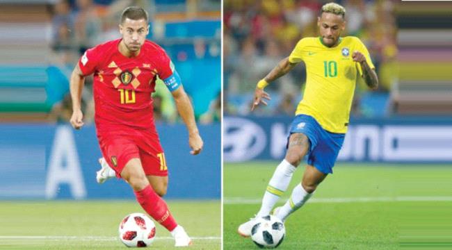 صدام المواهب اليوم في ربع نهائي المونديال بين البرازيل وبلجيكا