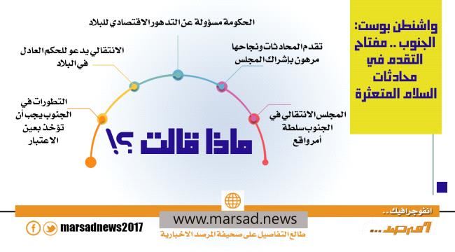 واشنطن بوست:  الجنوب .. مفتاح  التقدم في  محادثات  السلام المتعثرة 