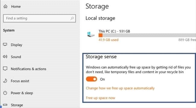 أداة جديدة لتنظيف البيانات في ويندوز 10