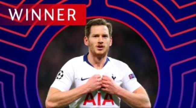 مدافع توتنهام يفوز بجائزة "لاعب الأسبوع" فى دوري أبطال أوروبا