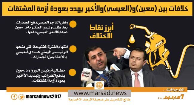 خلافات بين (معين)و(العيسي)والأخير يهدد بعودة أزمة المشتقات