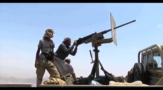 ميليشيات الحوثي  تقصف مواقع المقاومة بجبهة ثرة بقذائف الهاون