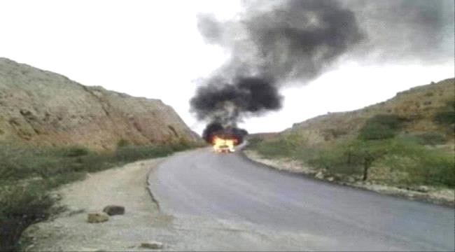 المقاومة الجنوبية تستهدف موكب مليشيا الاخوان العسكري في المحفد