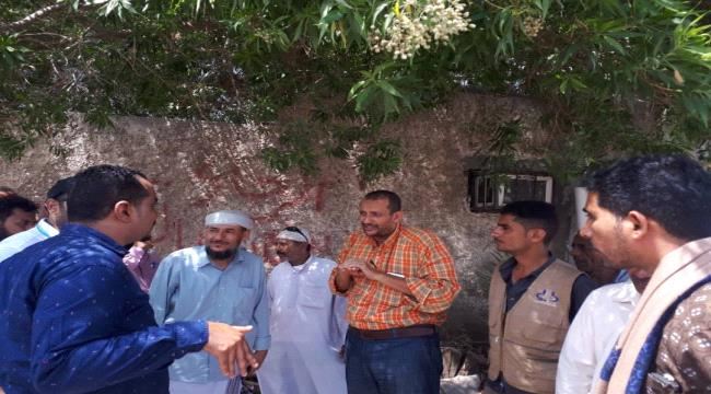 مأمور التواهي  يتفقد سير العمل في مشروع تأسيس شبكة صرف صحي لمنطقة حجيف