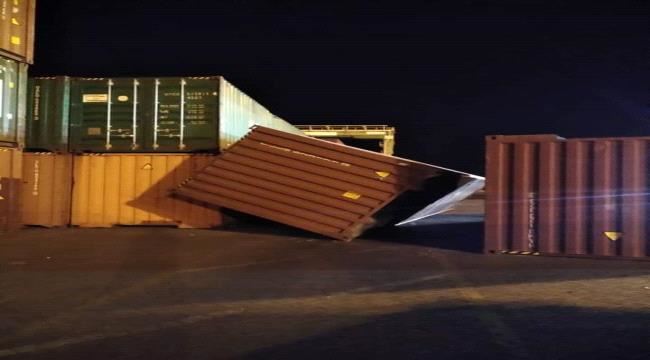 مدير أمن ميناء العاصمة عدن يوضح بشأن مواد الحاويات المتواجدة في رصيف الميناء