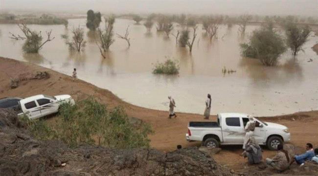 مارب:السيول تدمر مزارع المواطنين