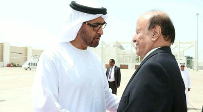 الرئيس هادي يشيد بدور دولة الامارات في اليمن 