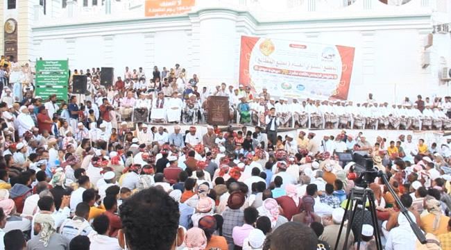 ضمن فعاليات مطلع المطالع.. إستقبال الشعار وحراوة العرسان وإستقبال حافة حي الشهيد بالمكلا وحافة المجرف بالشحر
