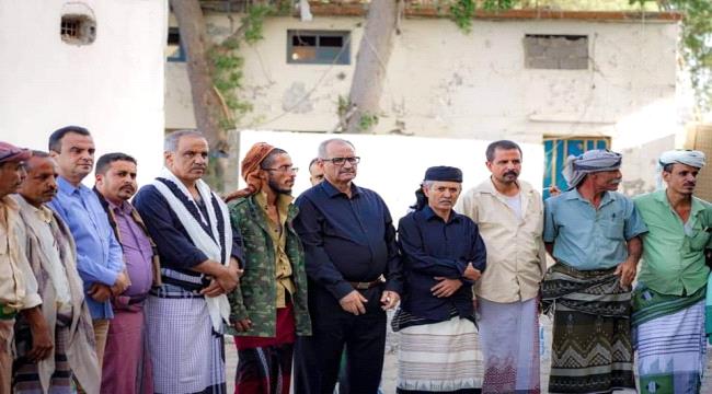 الجعدي يتقدم مستقبلي جثمان الفقيد فضل الصالحي رئيس انتقالي مودية
