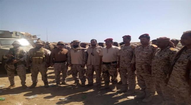 وصول حافلات  سعودية الى شقرة لنقل أفراد اللواء الاول حماية رئاسية الى عدن