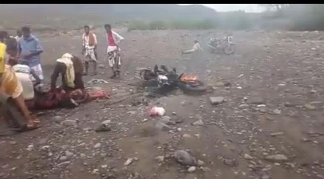 عبوة ناسفة تؤدي بحياة شخصان في مديرية كرش بلحج