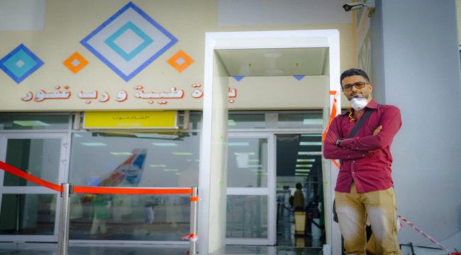 عدن:شاب يبتكر بوابة تعقيم لمواجهة فيروس كورونا 