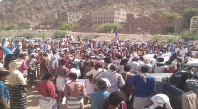 شبوة : تظاهرات حاشدة تأييدا للمجلس الانتقالي الجنوبي