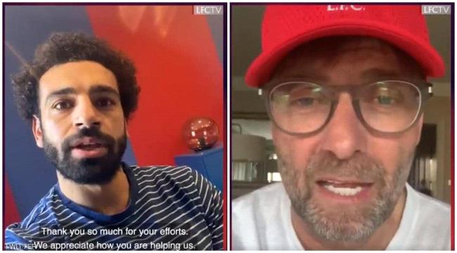 من منازلهم.. رسالة مؤثرة من محمد صلاح ونجوم ليفربول