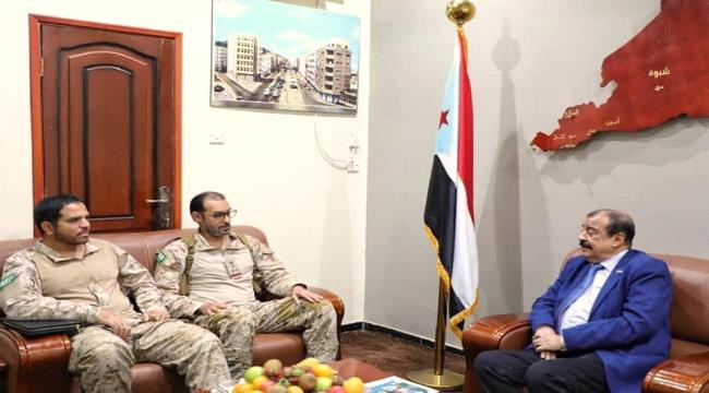 رئيس الجمعية الوطنية يلتقي قوات قائد التحالف العربي بالعاصمة عدن