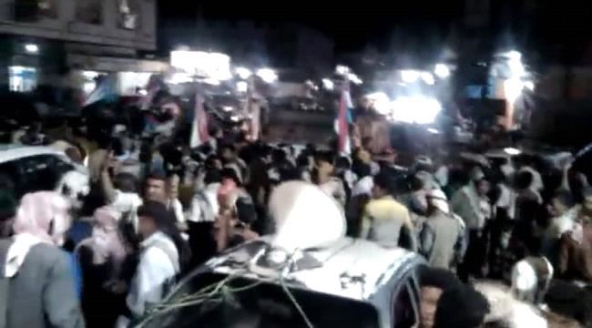 انتقالي لودر يقوم بمسيرة جماهيرية كبرى تأييداً للبيان الادارة الذاتية لابناء الجنوب،