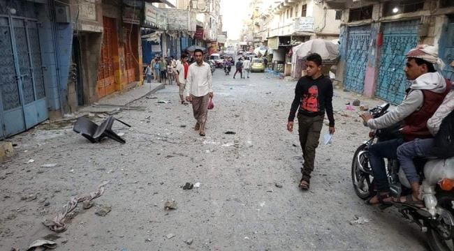 إصابة عدد من المدنيين في قصف حوثي على سوق بمدينة تعز