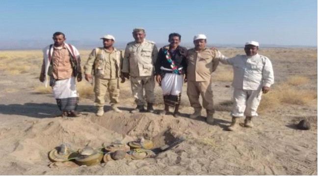 باشراف قيادة انتقالي أبين..تفجير عددا من الالغام التي زرعتها مليشا الحوثي بالمحافظة