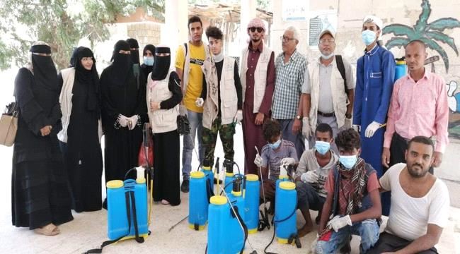 تحت شعار حملة الثلاثين يوم...انا متطوع انا مستعد تدشن برنامج تعقيم مدارس مديرية دار سعد  بالعاصمة عدن 