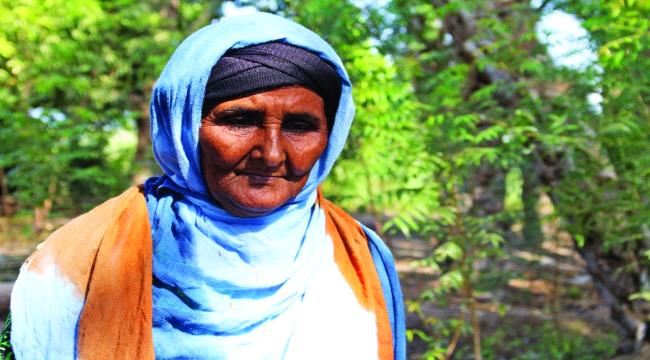 مسنّة يمنية حفر الحوثي في قلبها جرحين داميين