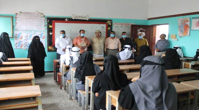قيادة مكتب التربية لحج تدشن العام الدراسي 2021/2020م بثانويتي الزهراء وصبر