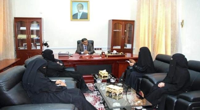 المحافظ البحسني يلتقي رئيس وقيادات الائتلاف التنموي للمرأة والسلام بحضرموت