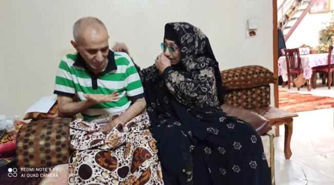 الفنانة امل كعدل تزور الممثل القدير  عقلان مرشد في منزله 