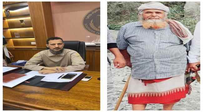 القائد عبدالرحمن شيخ يعزي في وفاة الشيخ صالح حسين الكهالي شيخ مشايخ مكتب الناخبي بيافع