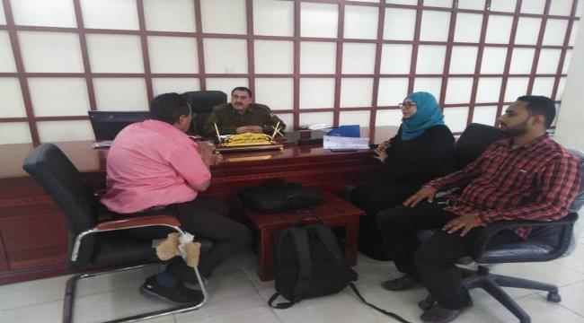مدير أمن محافظة عدن اللواء  مطهر الشعيبي يلتقي مع رئيسة تنوع للتنمية والسلام