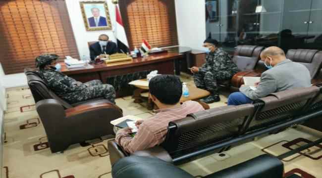 وزير الصحة يستقبل قائد قوات حماية المنشآت الحكومية