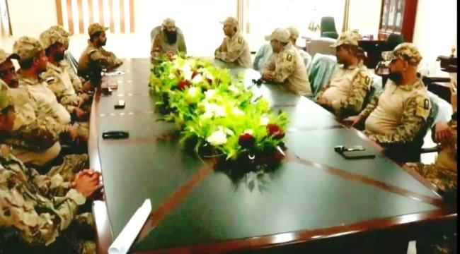 قيادة قوات الدعم والاسناد تتفقد أوضاع  قوات العاصفة في العاصمة عدن 