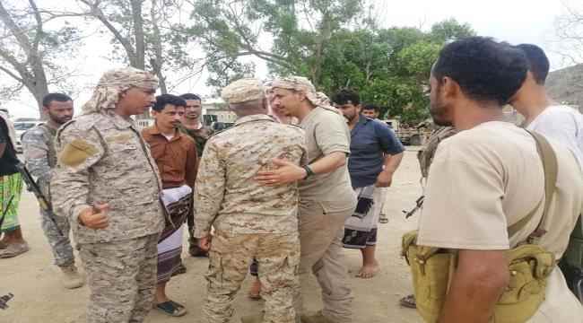 العميد النوبي يزور مقر قيادة الحزام الأمني بمحافظة أبين