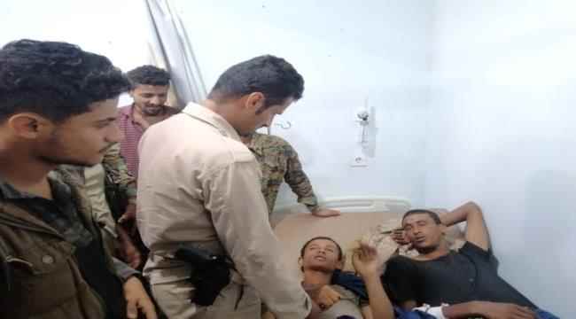 العميد الربيعي يزور جرحى التفجير الإرهابي على موكب القيادة العامة لالوية الدعم والاسناد