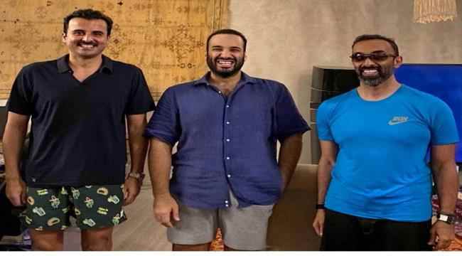 لقاء يجمع محمد بن سلمان وتميم بن حمد وطحنون بن زايد