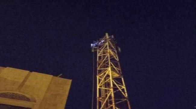 بدء تركيب أبراج عدن نت في محافظة حضرموت(صورة)