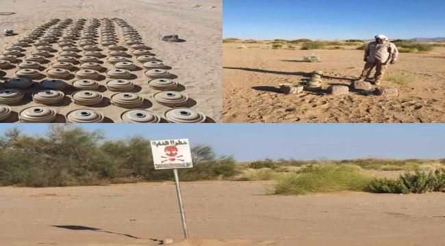 الفرق الهندسة تفتح الطريق الرابط بين مأرب وشبوة بمنطقة حريب