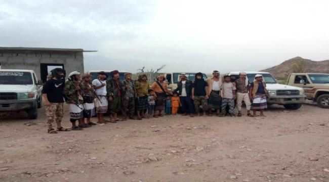 اسرى قوات العمالقة الجنوبية يصلون لودر أبين