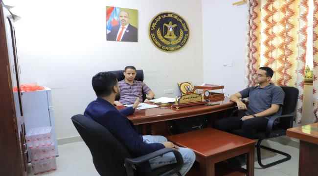الكريحي كنعان يلتقي رئيس إتحاد طلاب جامعة عدن لمناقشة أوضاع الطلاب