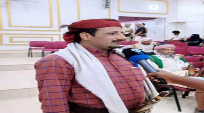 الشيخ رشيد العمودي يشارك باللقاء التشاوري الثاني لقبائل ومشائخ أبين ضد الإرهاب