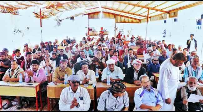 تحضيرية مؤتمر شبوة الشامل تعقد لقاء موسع مع أبناء مديريتي ميفعة ورضوم