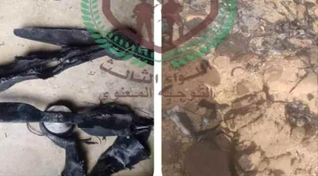 دفاع شبوة تُسقط طائرة حوثية مسيرة في سماء جبهة الحد بحريب