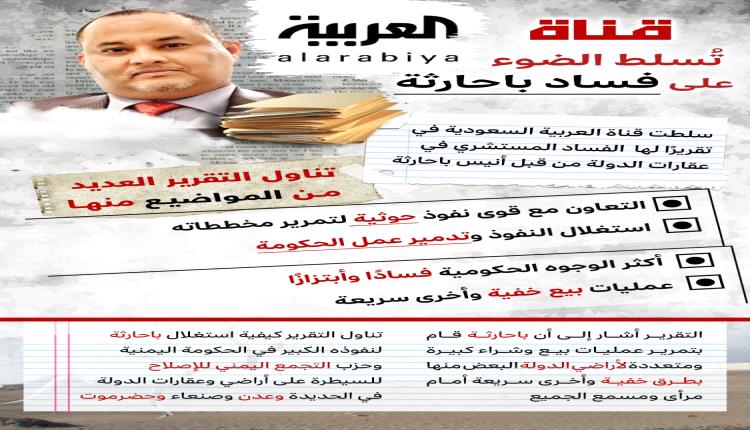 قناة العربية تُسلط الضوء على فساد مسؤول يشغل و(ظيفتين)في الحكومة اليمنية