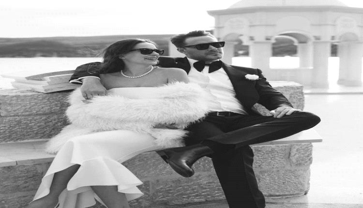 صور رومانسية واناقة من حفل زفاف النجم بوراك تشيليك على مديرة أعماله إيجه بايراك