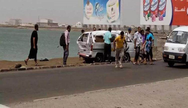 حادث مروري على الطريق البحري بعدن
