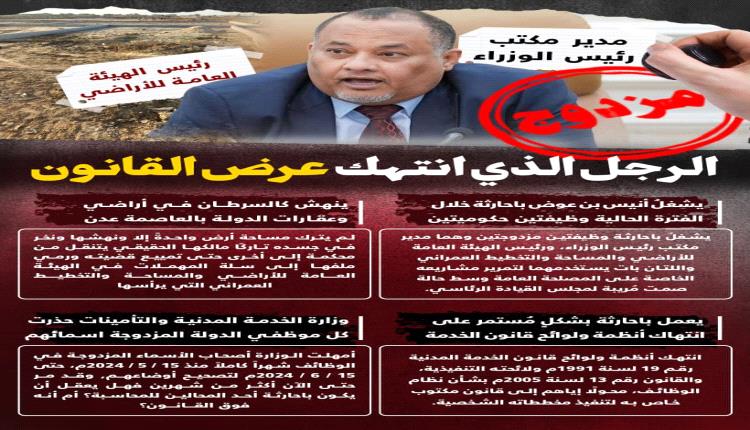 باحارثة.. الرجل الذي انتهك عرض القانون وهيئة الأراضي بعدن
