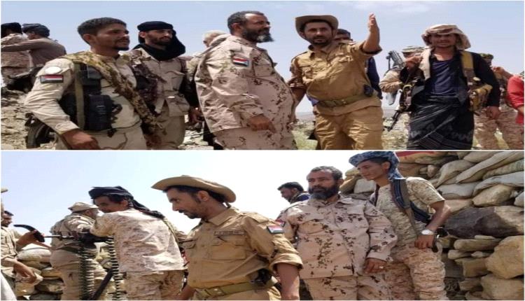 الجوهري والحنشي يستقبلان قائد اللواء الثالث مقاومة في جبهة الحد بيافع
