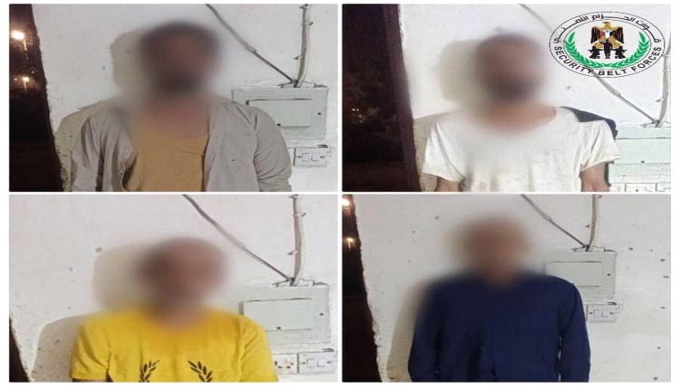 قوات الحزام الأمني بعدن تضبط خلية ترويج وتهريب مخدرات وتحبط عملية تهريب محكمة