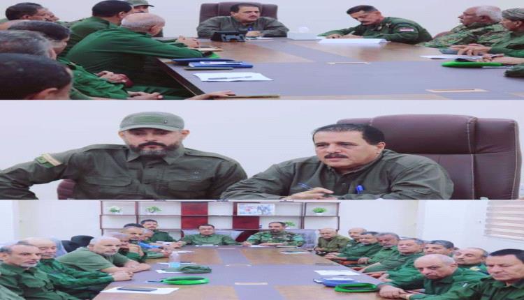 العميد أبو بكر جبر يترأس اجتماعاً أمنياً لمناقشة خطة مواصلة وتعزيز الحملات الأمنية في العاصمة عدن