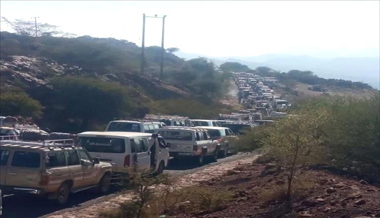 آلاف يتدفقون من الضالع نحو العاصمة عدن للمشاركة في اعتصام ساحة العروض